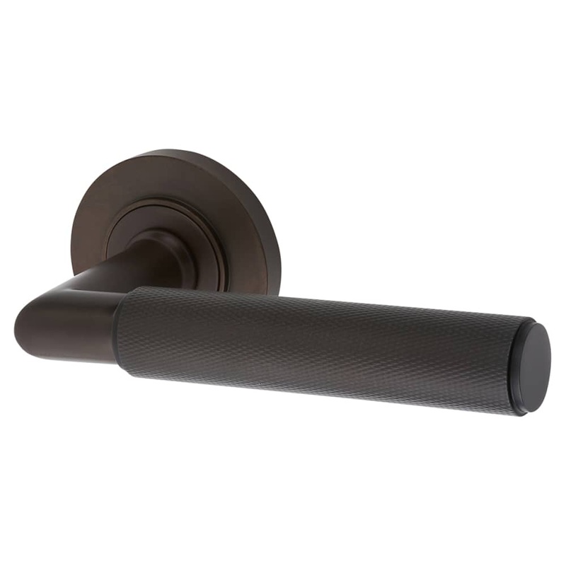 Burlington BUR40 by Frelan Piccadilly Door Handle on Plain Rose – Dark Bronze