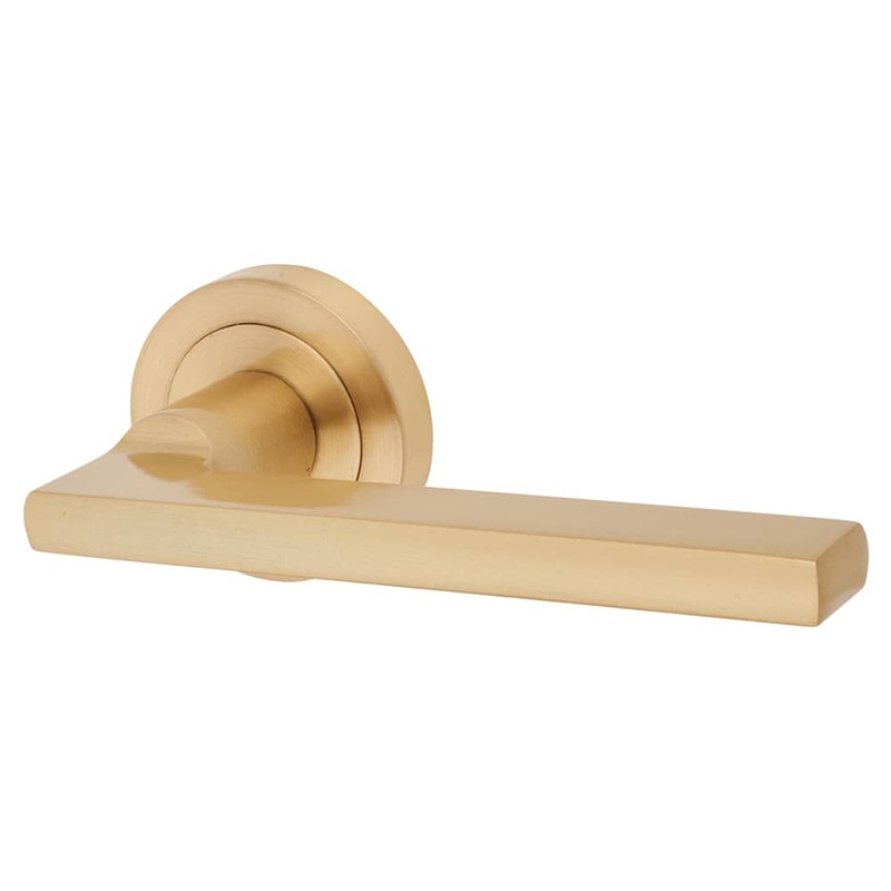 Carlisle Brass Trentino Door Handle on Rose – Satin Brass