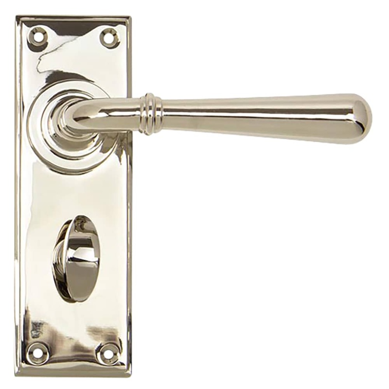 From The Anvil Newbury Bathroom Door Handle – 152 x 50mm – Polished Nickel