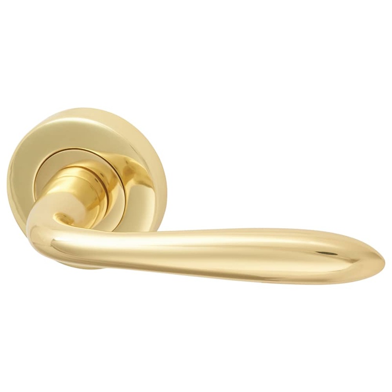 Heritage Brass by M Marcus Sutton Door Handle on Rose – Polished Brass