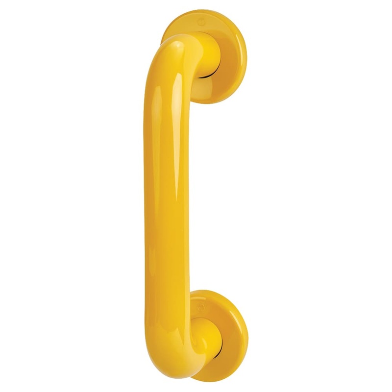 Hoppe AR602/300 Nylon D-Bar Door Pull Handle on Rose – Screw Fix – 300mm c/c – Golden Yellow