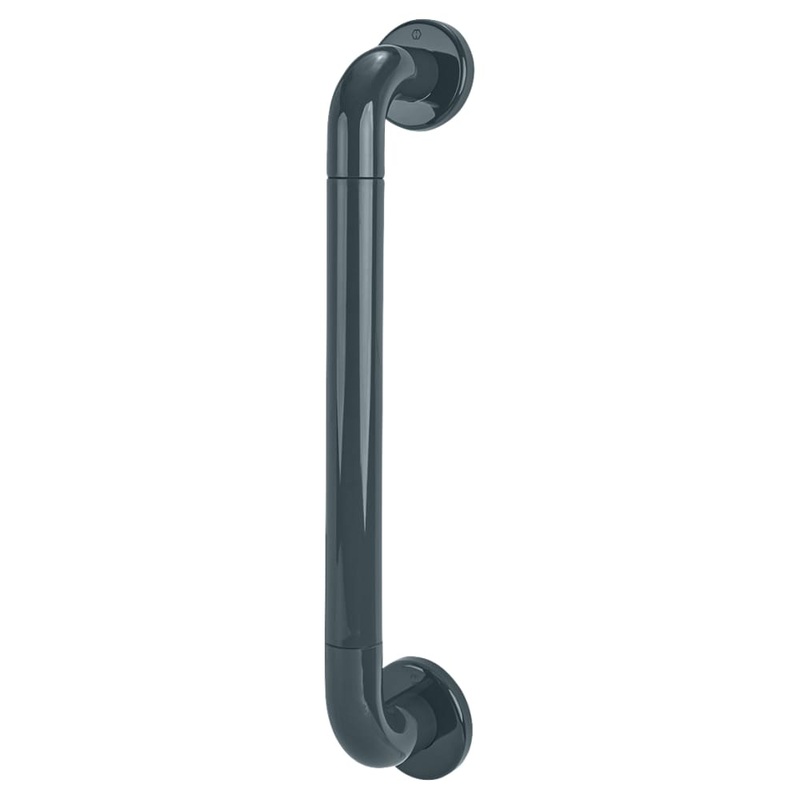 Hoppe AR602/425 Nylon D-Bar Door Pull Handle on Rose – Screw Fix – 425mm c/c – Anthracite Grey