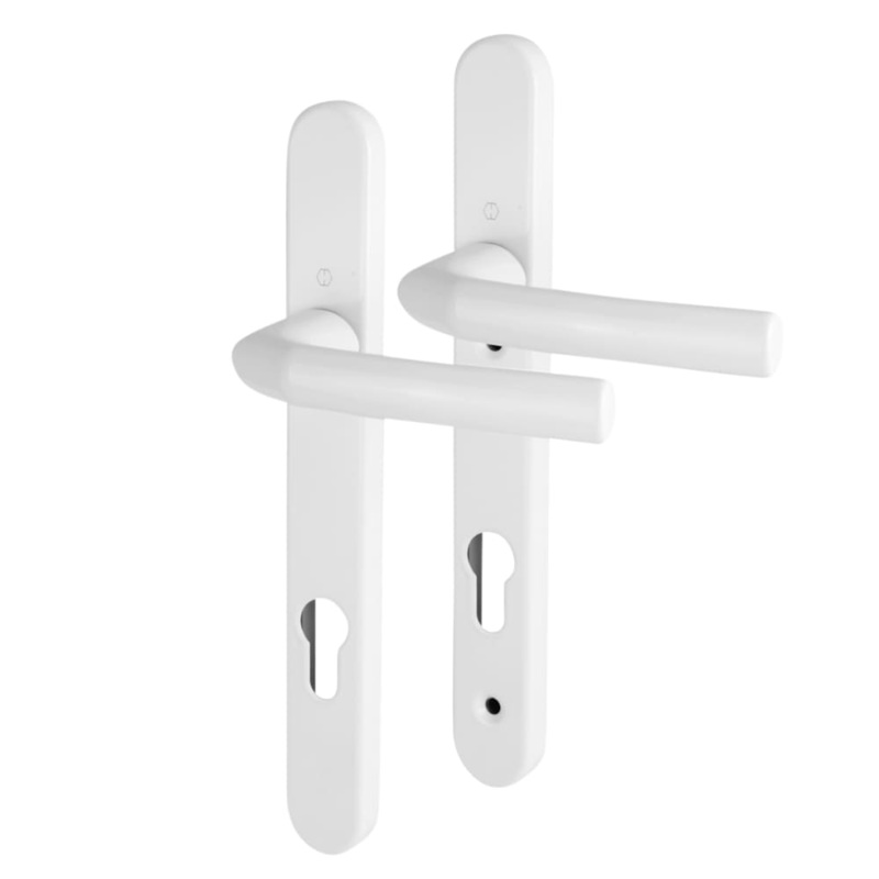 Hoppe Birmingham 1117/3811N uPVC Multipoint Door Handle – Short Plate – 92mm c/c – 70mm door – White