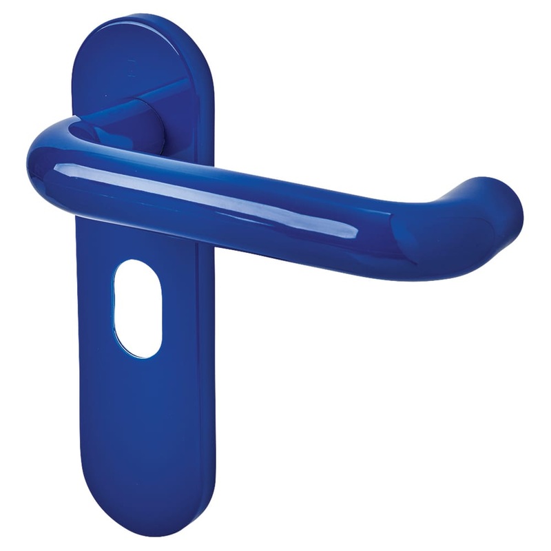 Hoppe Paris AR600/24 Nylon Steel Core Safety Door Handle – Oval – 48.5mm c/c – Cobalt Blue