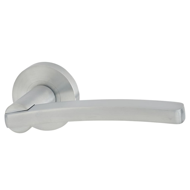Jigtech Condor Door Handle on Rose – Satin Chrome