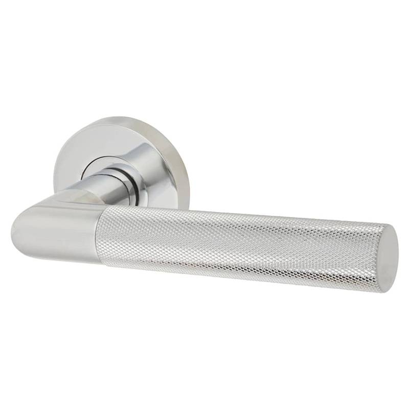 Jigtech Tactil Door Handle on Rose – Polished Chrome