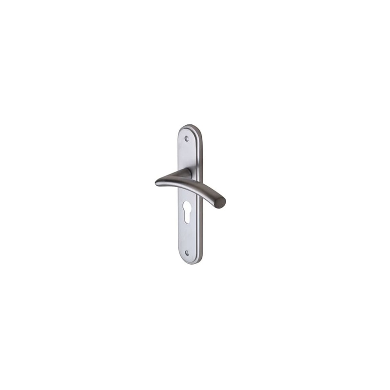 M Marcus Tosca Lock Door Handle – Euro – 205 x 42mm – Satin Chrome