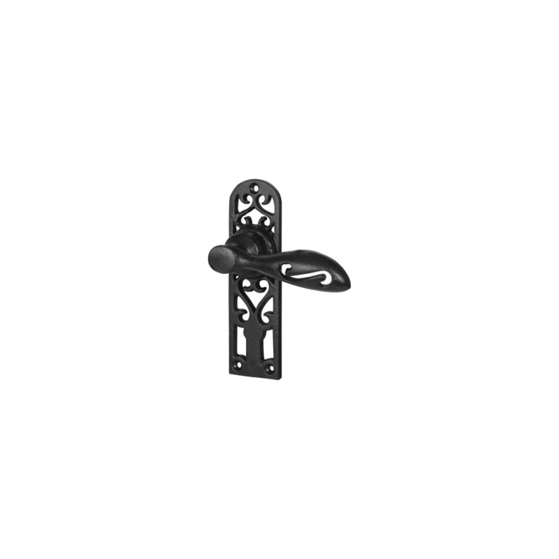 Olde Forge Cottage Latch Door Handle – 134 x 38mm – Antique Black Iron