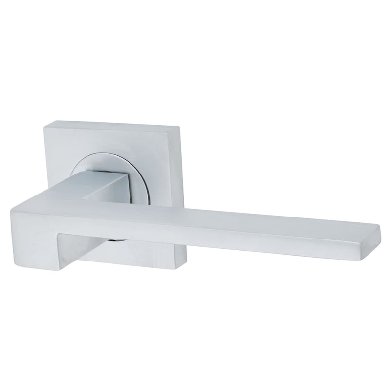 Serozzetta by Carlisle Brass Equi Door Handle on Square Rose – Satin Chrome