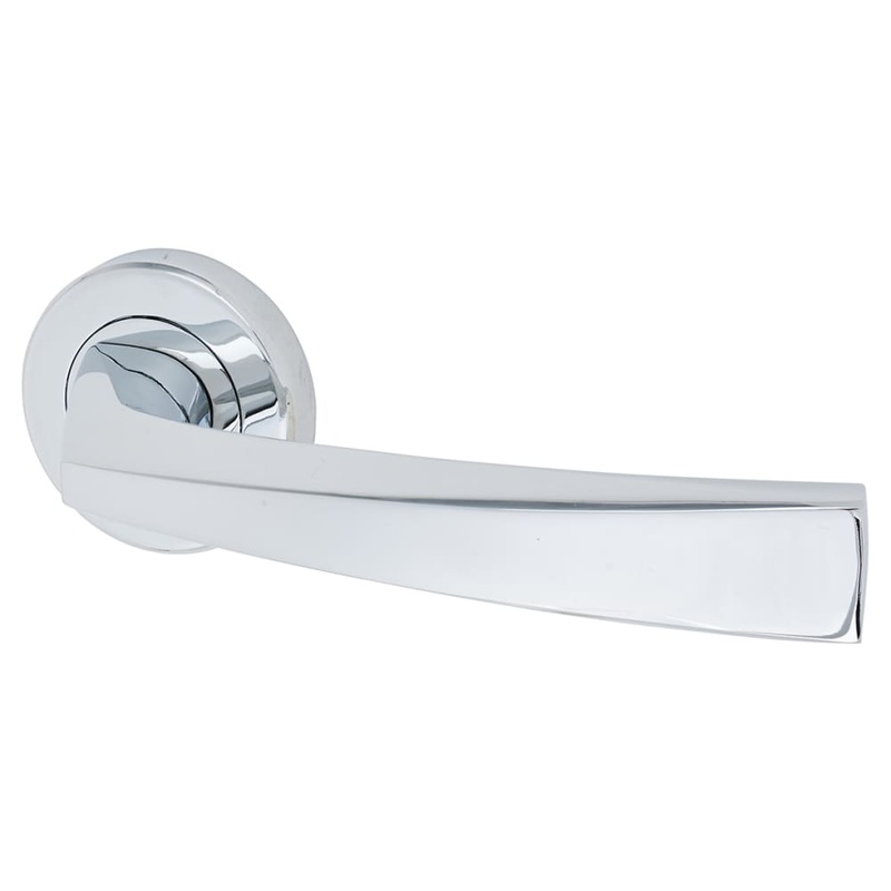 Serozzetta by Carlisle Brass Scopo Door Handle on Rose – Polished Chrome