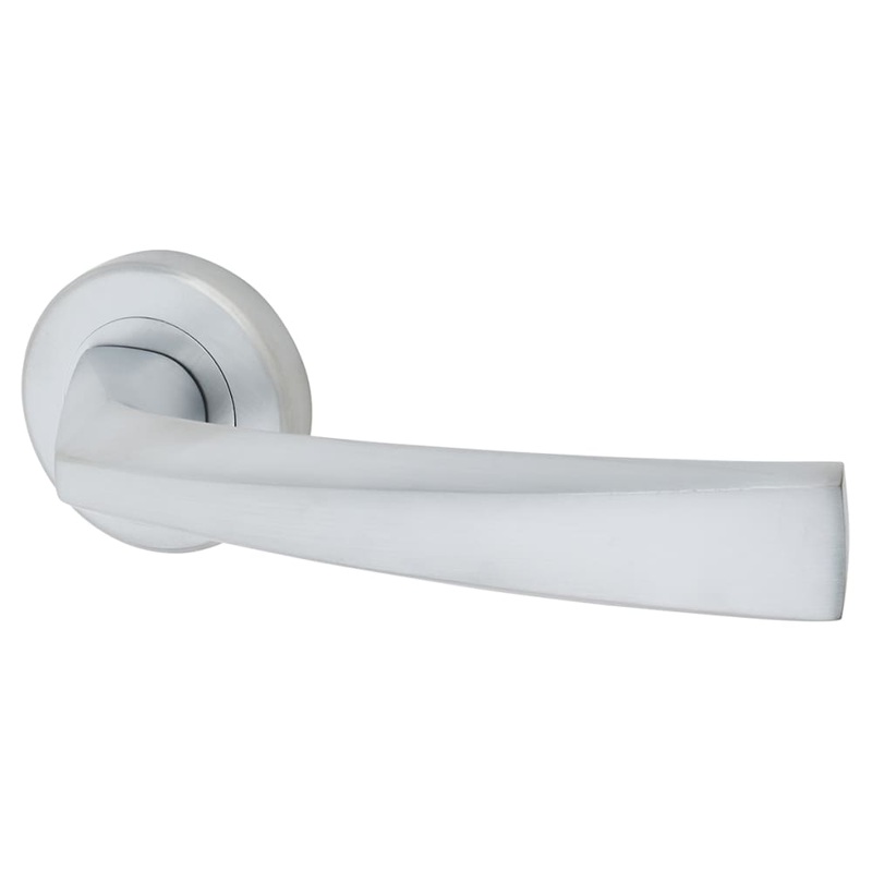 Serozzetta by Carlisle Brass Scopo Door Handle on Rose – Satin Chrome