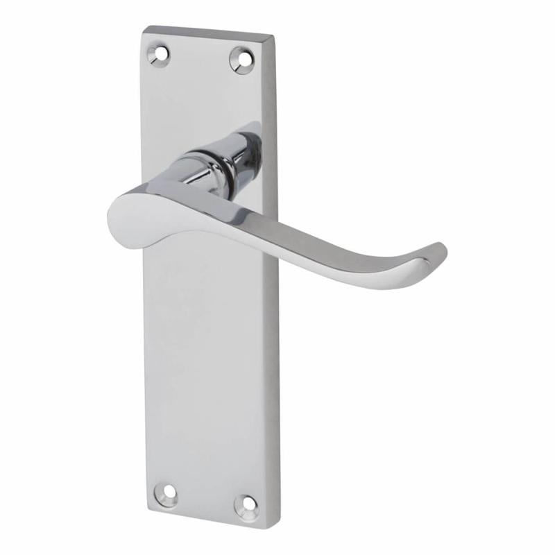 Touchpoint Mia Budget Scroll Latch Door Handle – 153 x 42mm – Polished Chrome