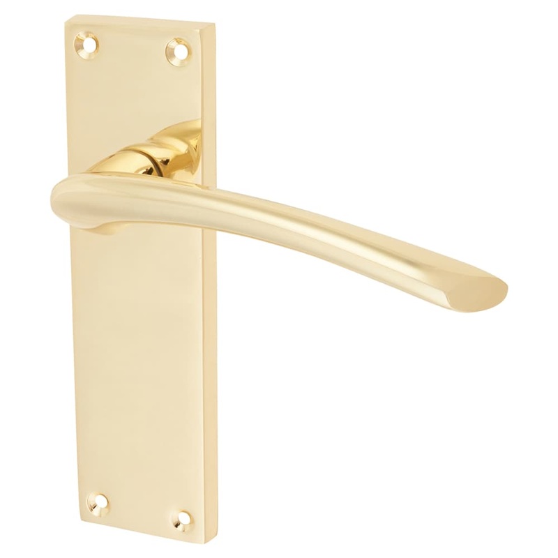 Touchpoint Rimini Latch Door Handle – 151 x 42mm – Polished Brass