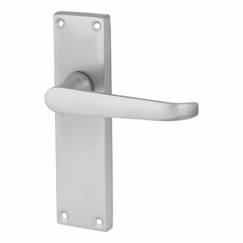 Touchpoint Victorian Straight Latch Door Handle – 155 x 42mm – Satin Chrome