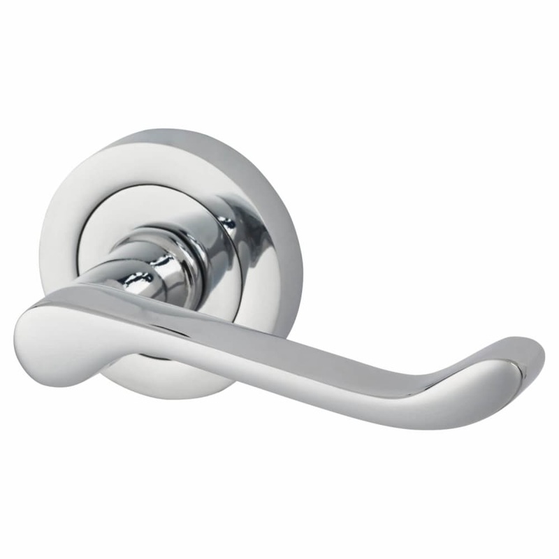 Touchpoint Victorian Summer Door Handle on Rose – Polished Chrome