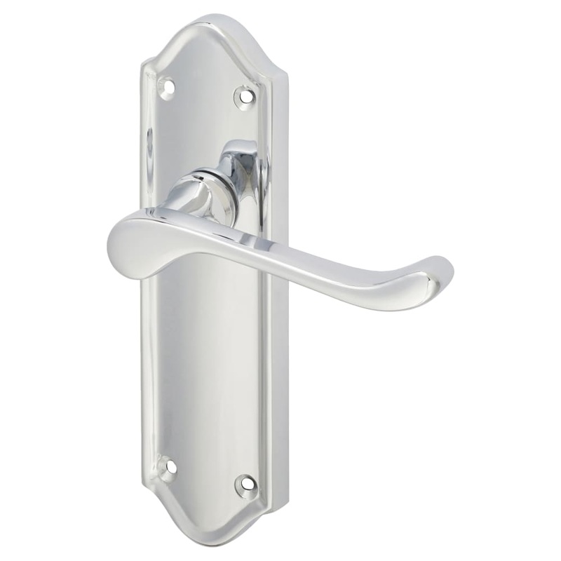 Altro Ashmead Latch Door Handle – 168 x 46mm – Polished Chrome