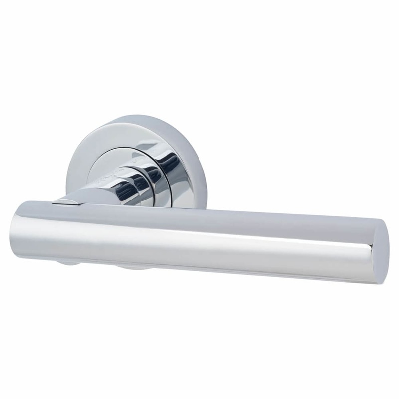 Altro Bella Door Handle on Rose – Polished Chrome