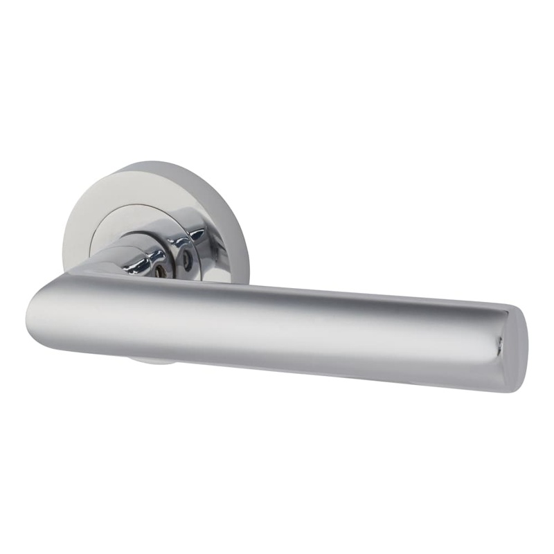 Altro Emily Door Handle on Rose – Polished Chrome