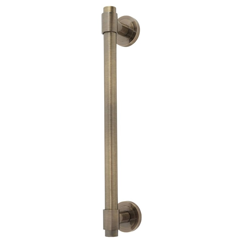 Altro T-Bar Door Pull Handle on Rose – Screw Fix – 300mm Centres – Antique Brass