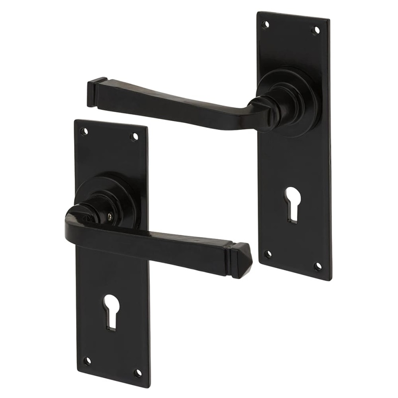 From The Anvil Avon Lock Door Handle – Keyhole – 152 x 48mm – Black