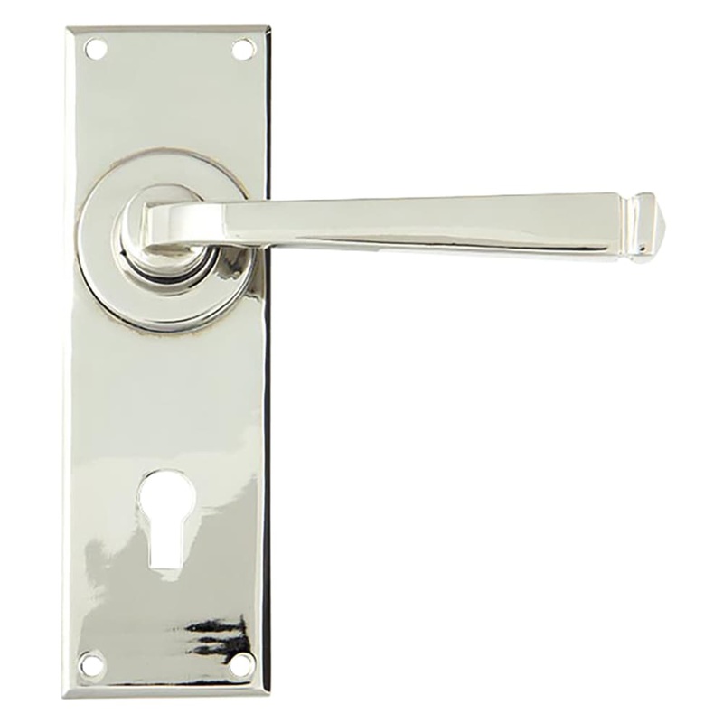 From The Anvil Avon Lock Door Handle – Keyhole – 152 x 48mm – Polished Nickel