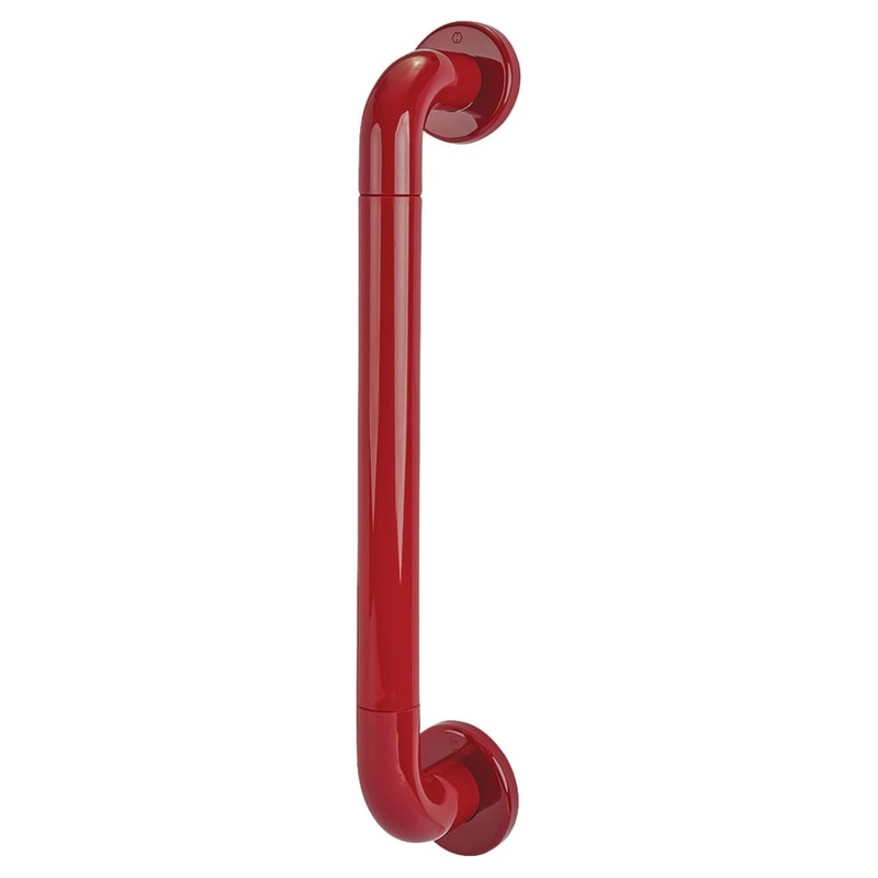 Hoppe AR602/425 Nylon D-Bar Door Pull Handle on Rose – Screw Fix – 425mm c/c – Rouge Red