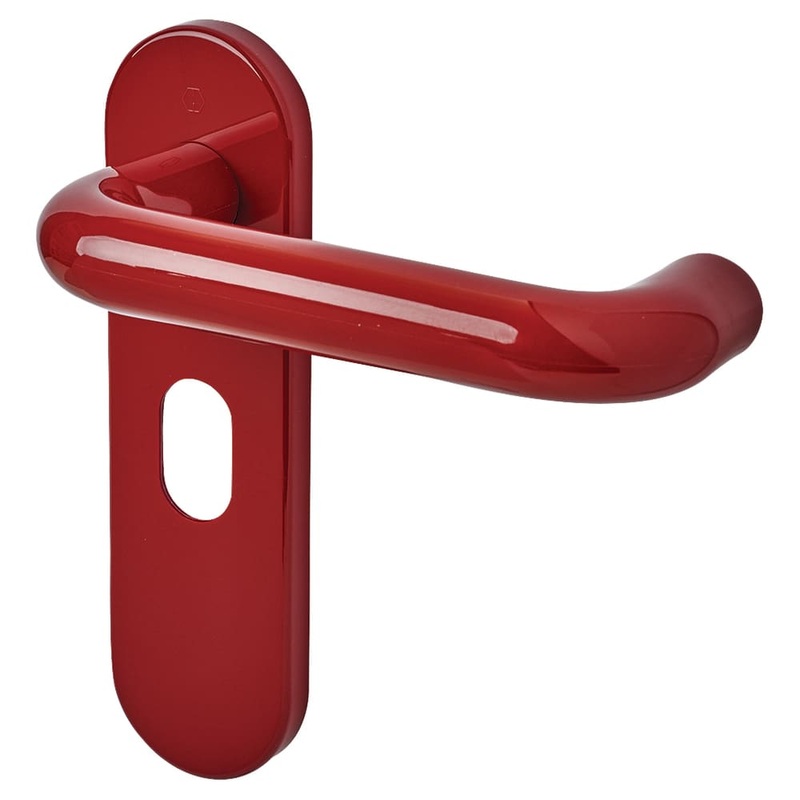 Hoppe Paris AR600/24 Nylon Steel Core Safety Door Handle – Oval – 48.5mm c/c – Rouge Red