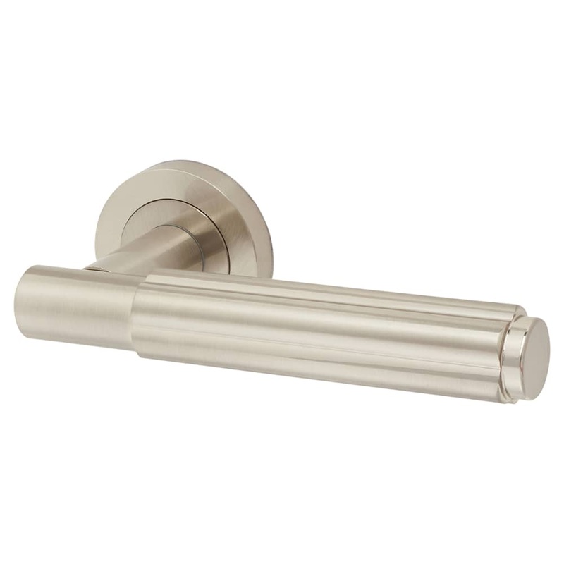 Jedo by Frelan Bloom Door Handle on Rose – Satin Nickel