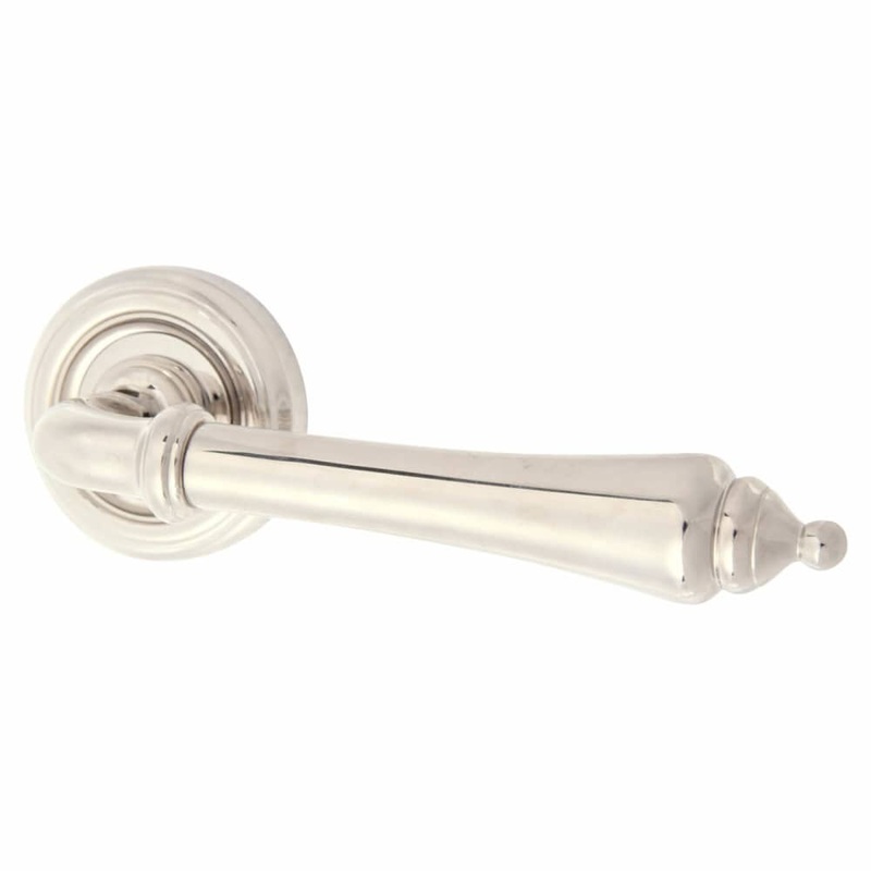 Jedo Parisian Camille Door Handle on Rose – Polished Nickel