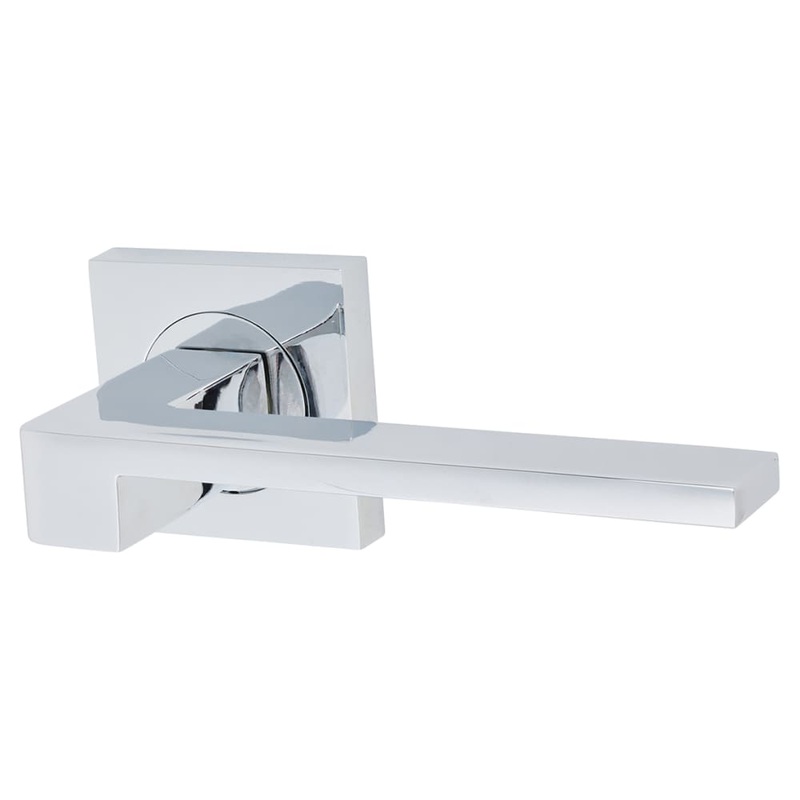 Serozzetta by Carlisle Brass Equi Door Handle on Square Rose – Polished Chrome