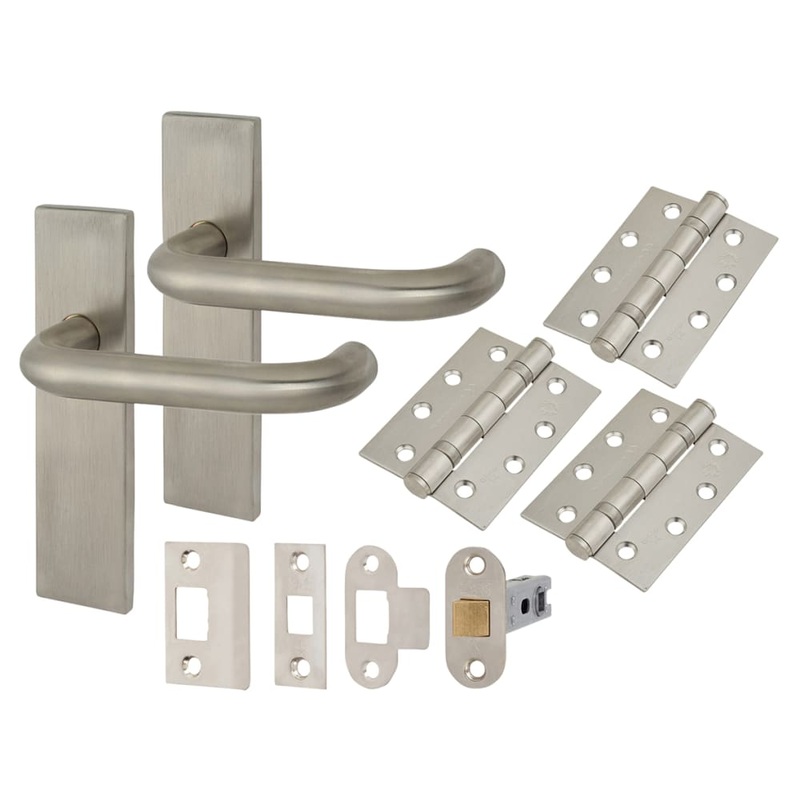 Touchpoint 19mm Return to Door Latch Door Handle Kit – Satin Stainless Steel