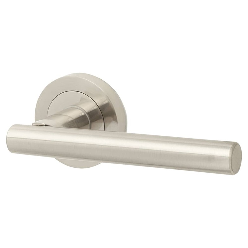 Touchpoint Ella Door Handle on Rose – Satin Nickel