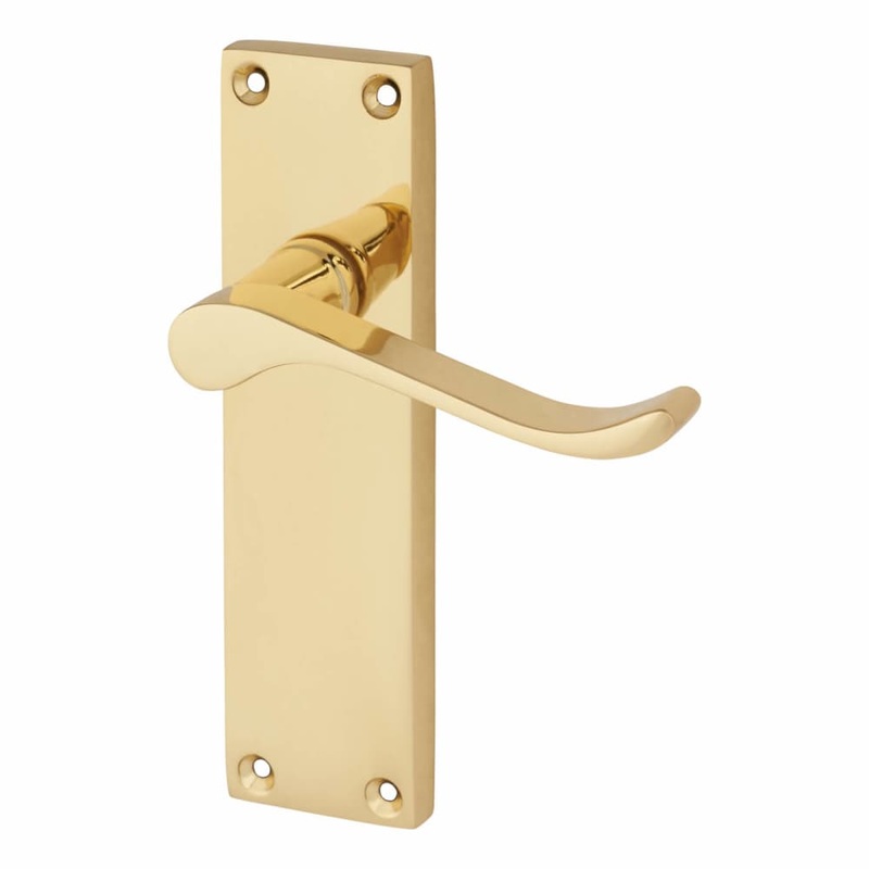 Touchpoint Mia Budget Scroll Latch Door Handle – 153 x 42mm – Polished Brass