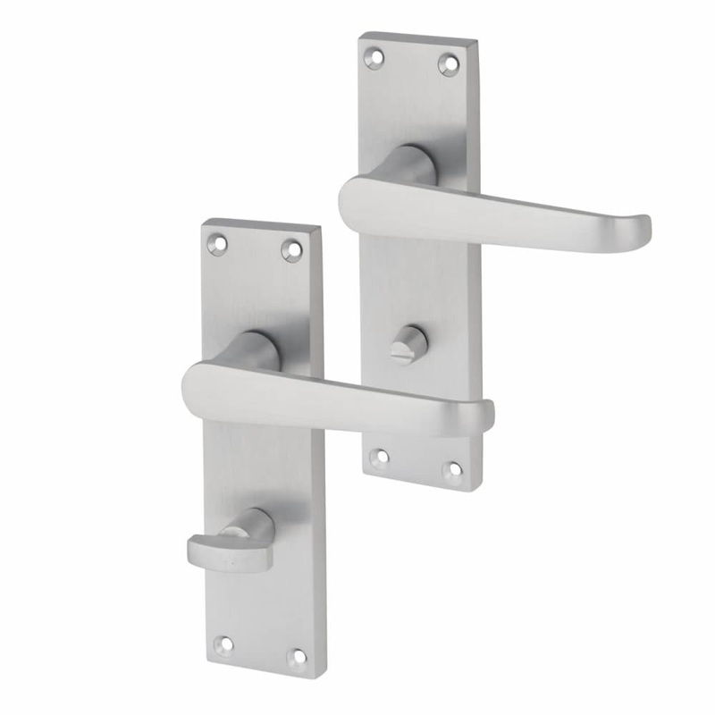 Touchpoint Mia Budget Straight Bathroom Door Handle – 153 x 42mm – Satin Chrome