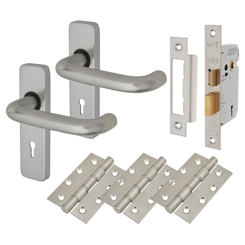 Touchpoint Puma 19mm Return to Door 3 Lever Sashlock Door Handle Kit – Aluminium