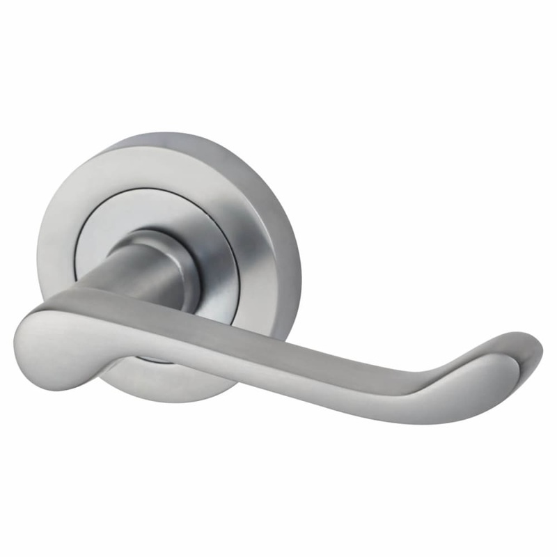 Touchpoint Victorian Summer Door Handle on Rose – Satin Chrome