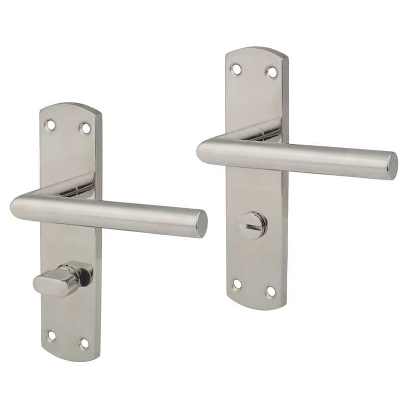 Altro Mitred Bathroom Door Handle – 172 x 44mm – Polished Stainless Steel