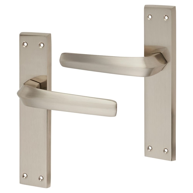 Altro Norley Latch Door Handle – 200 x 42mm – Satin Nickel