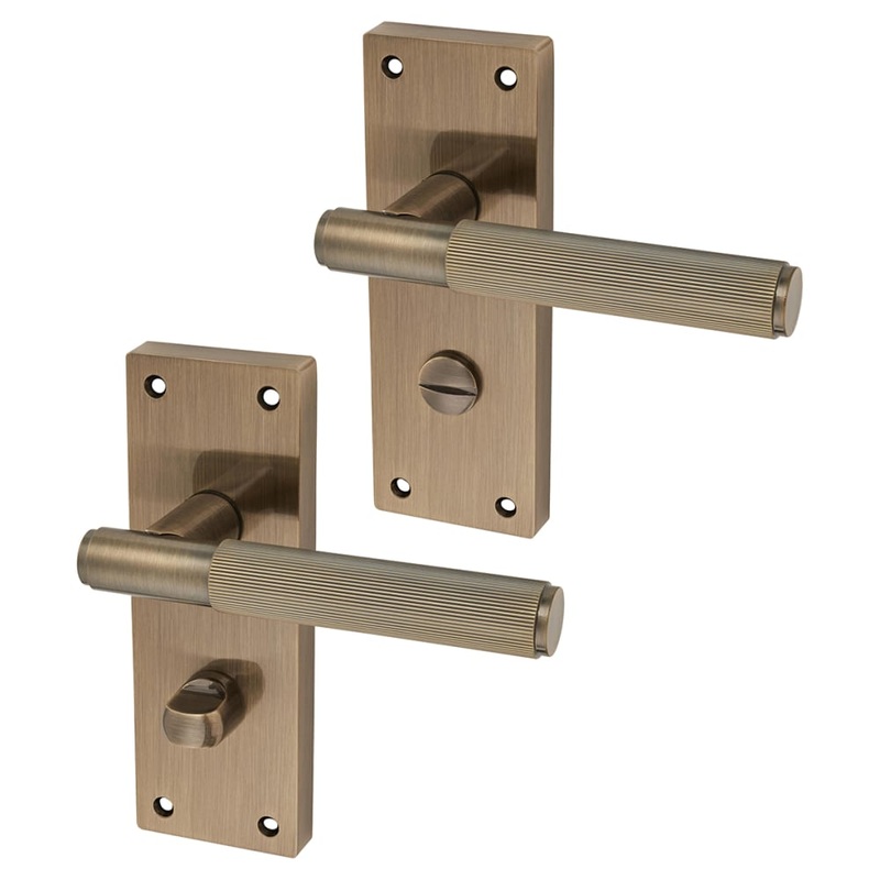 Altro Nova Lines Bathroom Door Handle – 155 x 55mm – Antique Brass