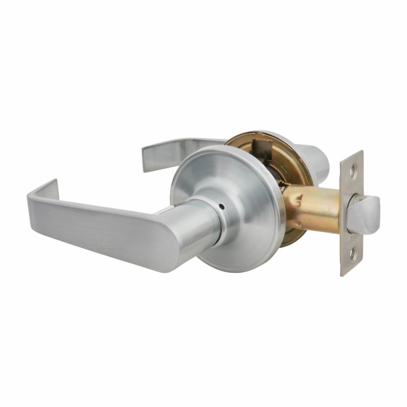 Altro Return to Door Hotel Door Handle on Rose Set – Passage – Satin Chrome