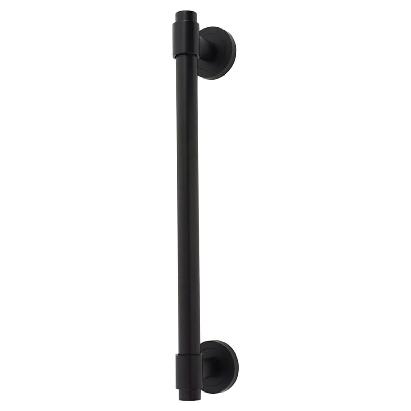 Altro T-Bar Door Pull Handle on Rose – Screw Fix – 300mm Centres – Matt Black