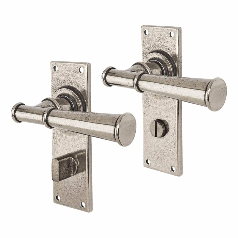 Finesse Danbury Bathroom Door Handle – 150 x 48mm – Pewter