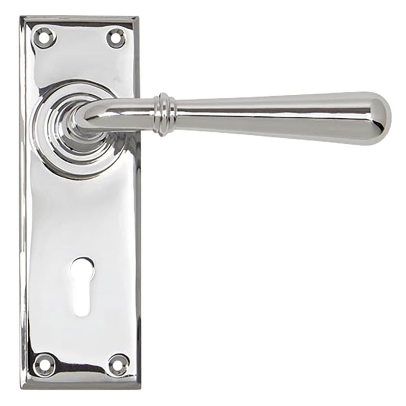 From The Anvil Newbury Lock Door Handle – Keyhole – 152 x 50mm – Polished Chrome