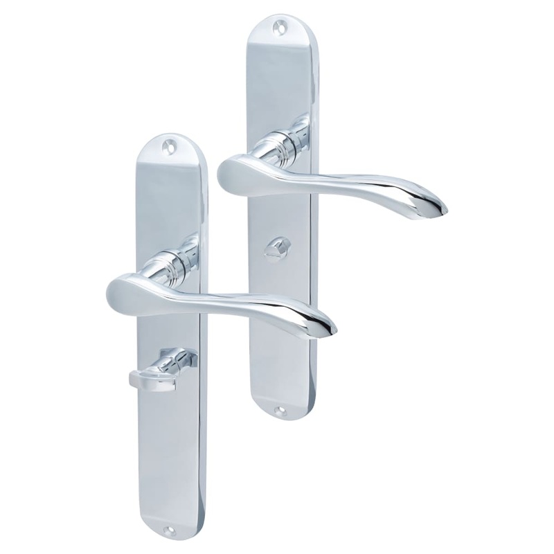 Hampstead Altea Bathroom Door Handle – 240 x 41mm – Polished Chrome