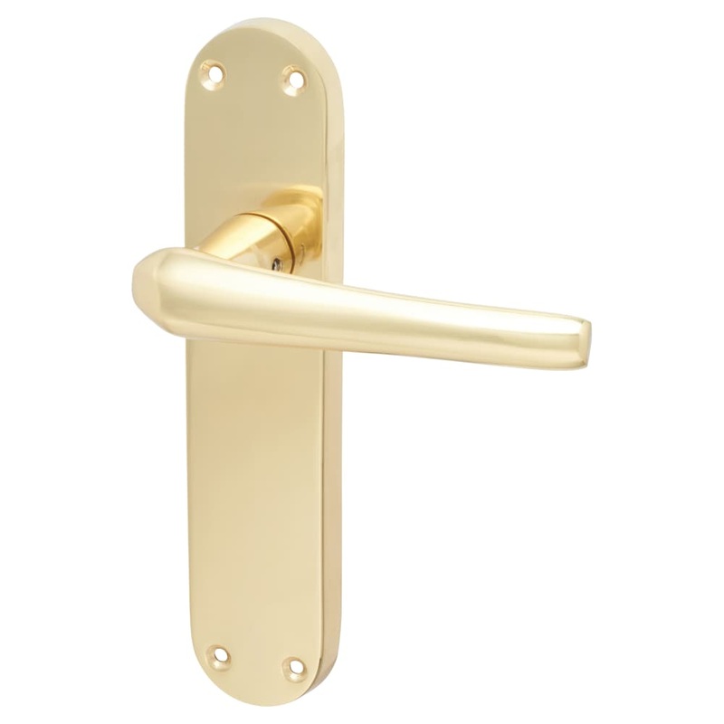 Hampstead Naples Latch Door Handle – 182 x 40mm – Polished Brass