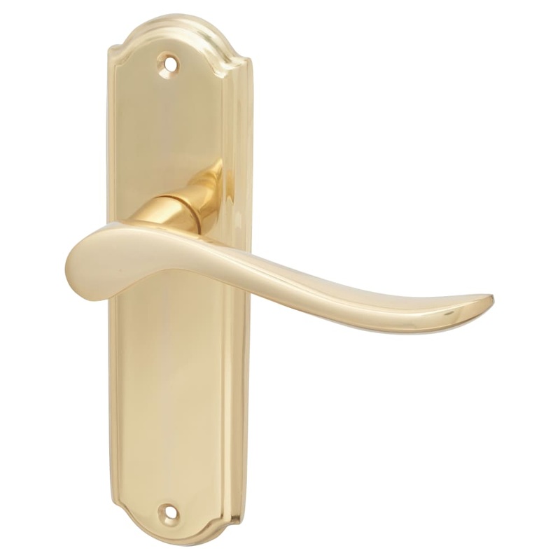 Hampstead Turin Latch Door Handle – 170 x 46mm – Polished Brass