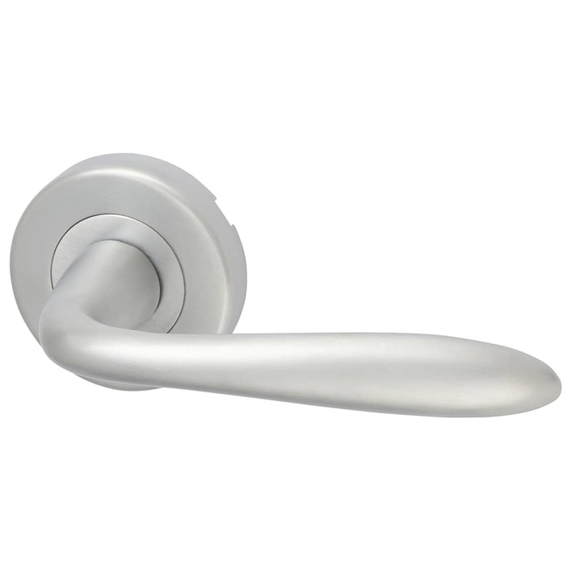 Heritage Brass by M Marcus Sutton Door Handle on Rose – Satin Chrome