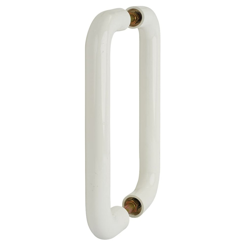 Hoppe AR602/220 Nylon D-Bar Door Pull Handle – Back to Back – 220mm c/c – Diamond White