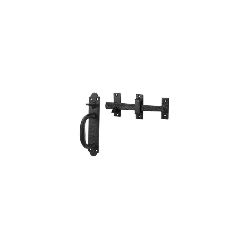 Olde Forge Lakeland Thumb Latch Set – Antique Black Iron