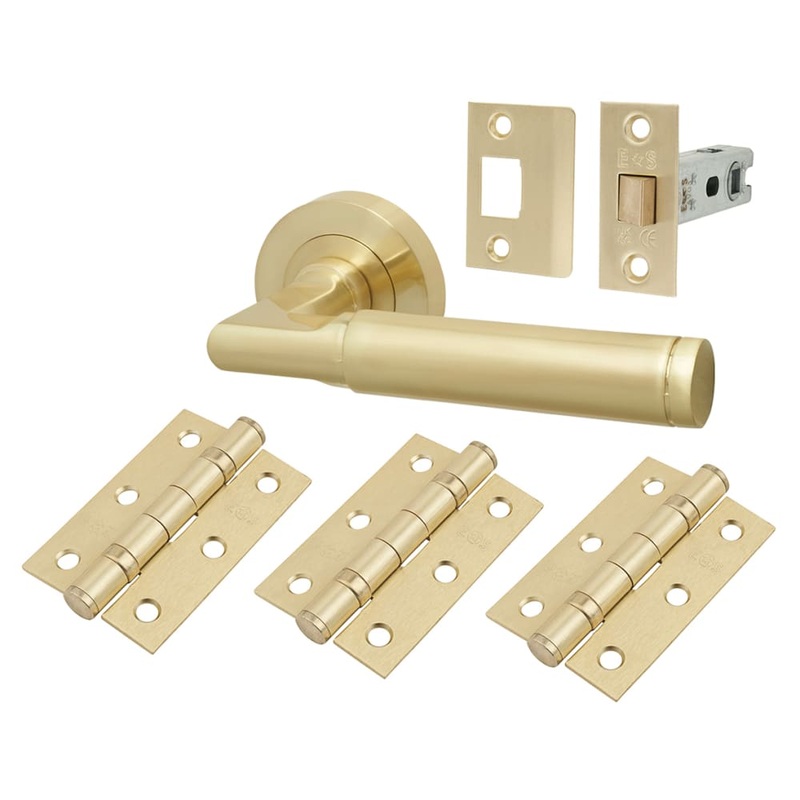 Serozzetta by Carlisle Brass Belas Latch Door Handle on Rose Ultimate Door Kit – Satin Brass